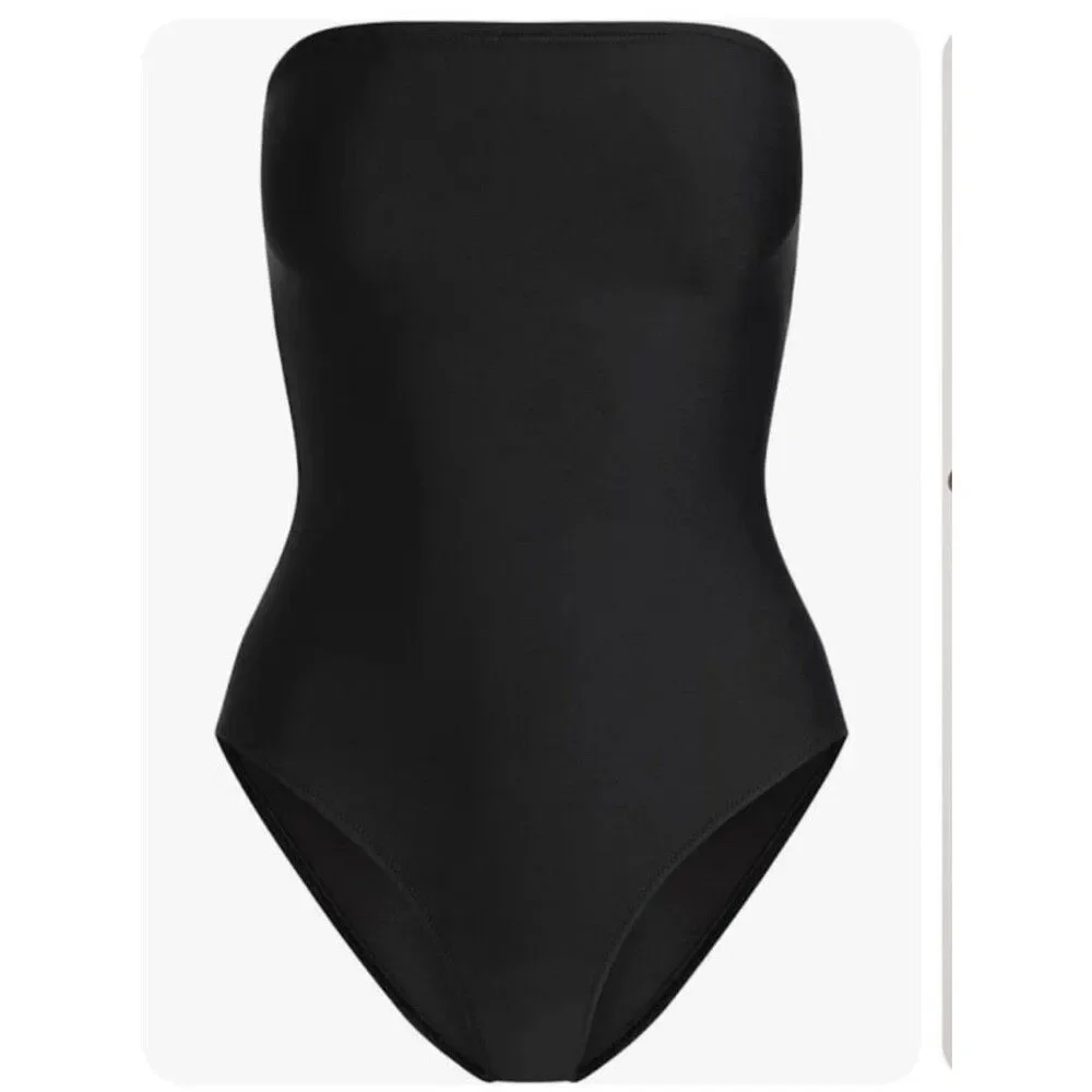 SIGNATURE SWIM STRAPLESS ONE PIECE Onyx Small